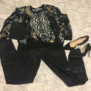 CAbi | Printed Sheer Blouse